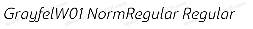 GrayfelW01 NormRegular Regular字体转换